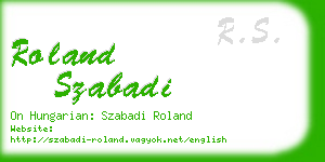 roland szabadi business card